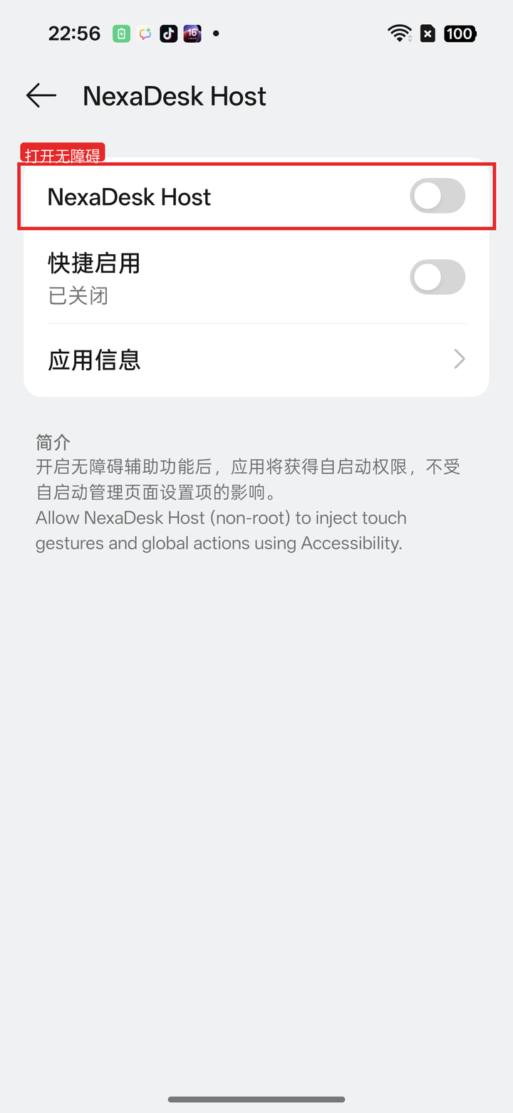 开启 NexaDesk Host 无障碍